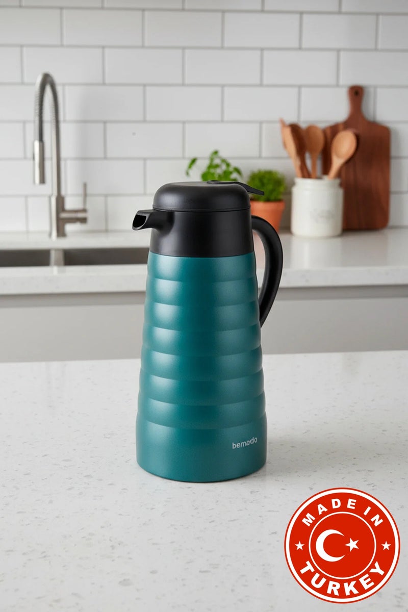 Bernardo Nora 2 Liter Steel Thermos Turquoise (Made in Turkey) - Image 1